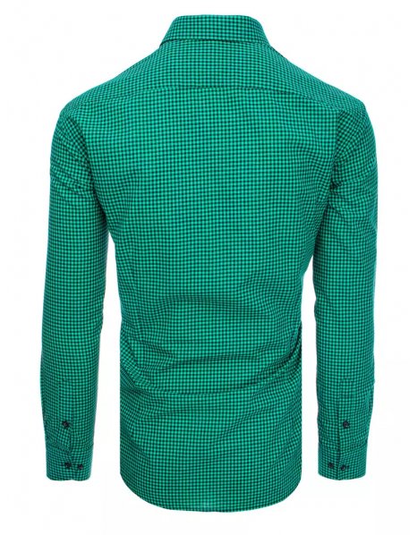 Tmavoodro-zelená pánska košeľa s drobnými bodkami