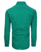 Tmavoodro-zelená pánska košeľa s drobnými bodkami