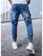 Modré dámske džínsové vreckáče