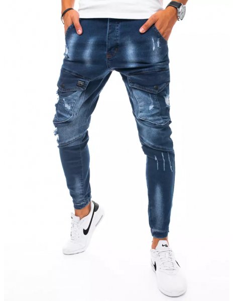 Modré pánske džínsové vreckáče