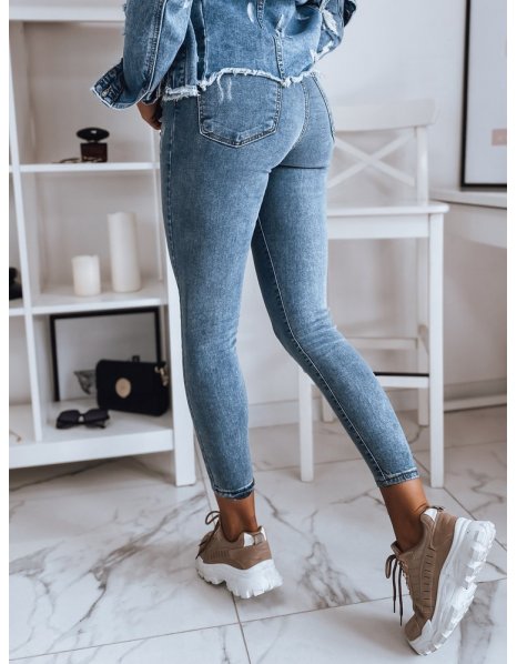 Modré dámske džínsové nohavice Mia