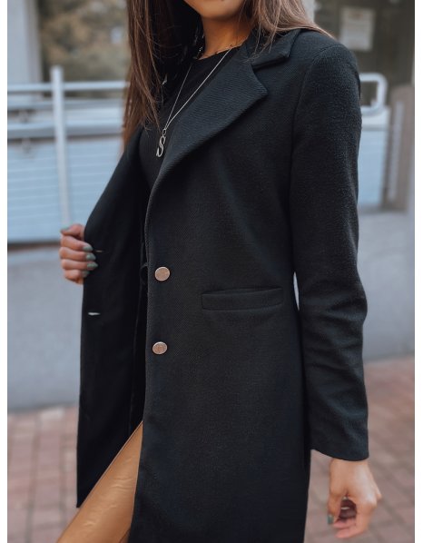 Čierny dámsky kabát Elle