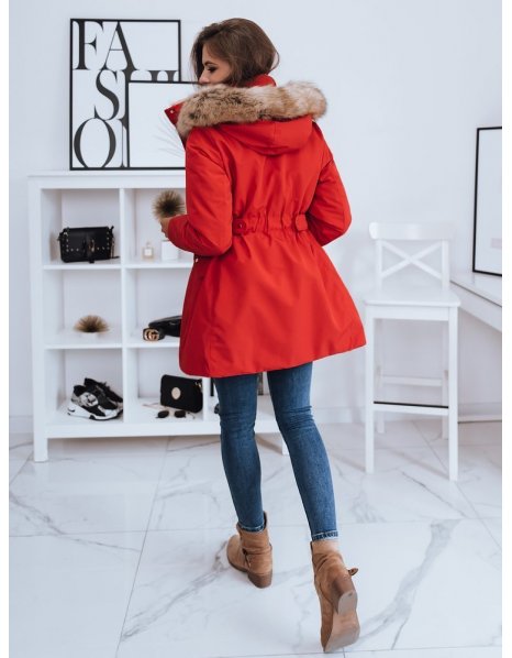 Dámska zimná svetločervená párka bunda Mirga
