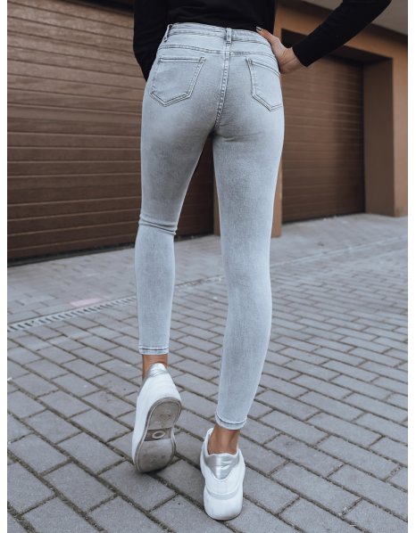 Šedé dámske džínsové nohavice Ally