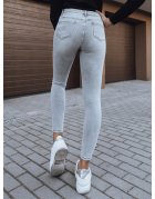 Šedé dámske džínsové nohavice Ally