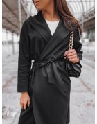 Čierny dámsky kabát Basic Moderno