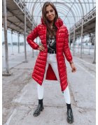 Červený dámsky prešívaný kabát Bolonia