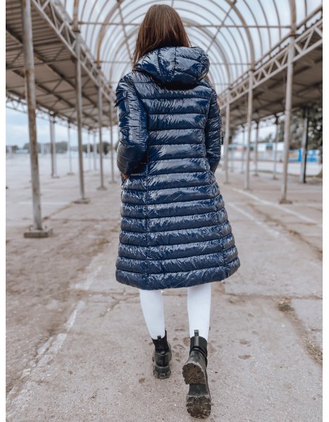 Tmavomodrý dámsky prešívaný kabát Bolonia