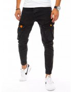 Čierne džínsové nohavice typu jogger