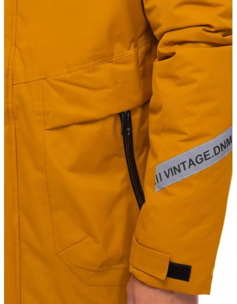 Žltá zimná pánska bunda