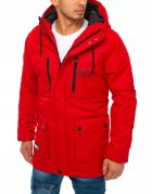 Červená zimná pánska bunda