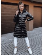 čierny dámsky prešívaný kabát Bolonia