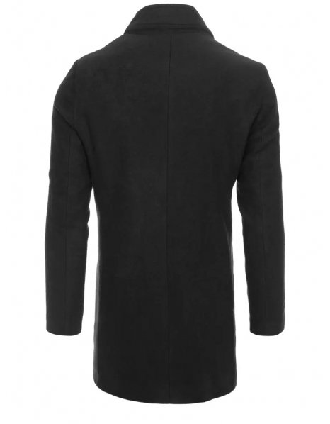 Čierny jednoradový pánsky kabát