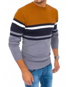 Hnedo-šedý pánsky sveter