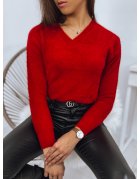 Červený dámsky sveter Feliccia Basic