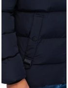 Tmavomodrá pánska zimná prešívaná bunda