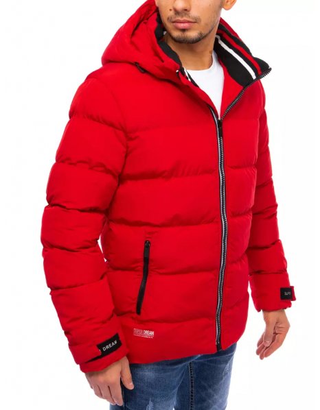 Červená zimná pánska bunda