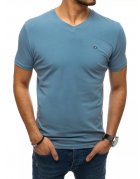 Modré pánske tričko bez potlače