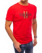 Červené pánske tričko s potlačou