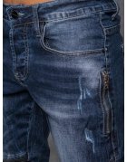 Modré pánska džínsové nohavice