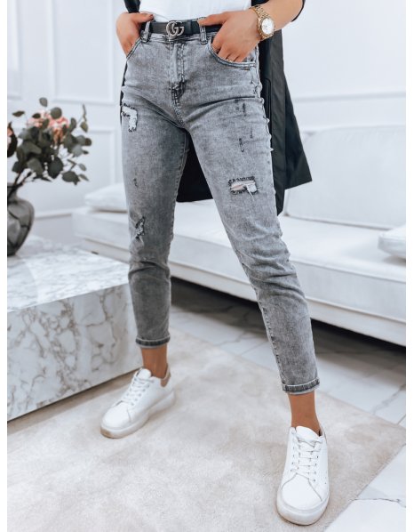 Dámske džínsové nohavice Ohio šedé