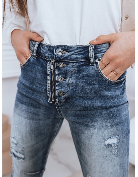 Modré dámske džínsové nohavice Ponity