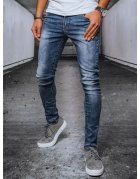 Modré pánske džínsové nohavice