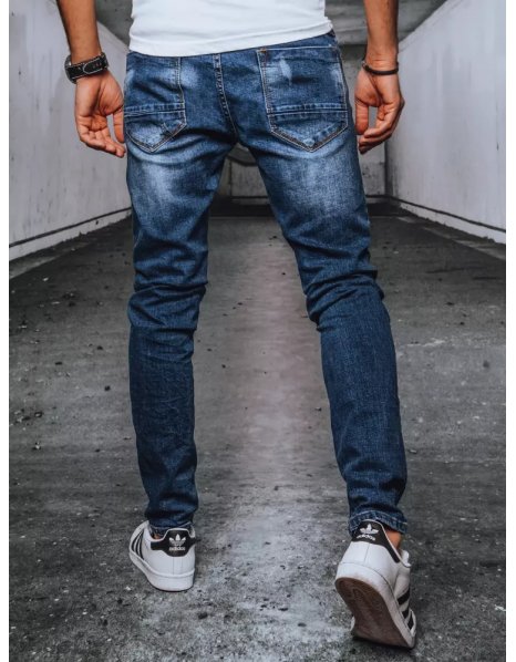 Tmavomodré pánske džínsové nohavice