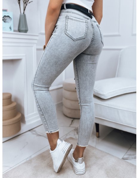 Dámske džínsové nohavice Desan šedé