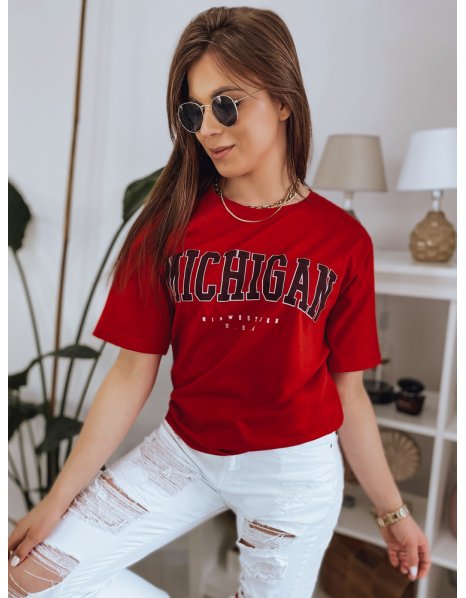 Červené dámske tričko Michigan