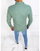 Zelená pánska džínsová košela