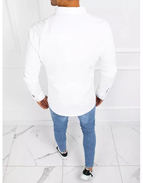 Biela pánska džínsová košela