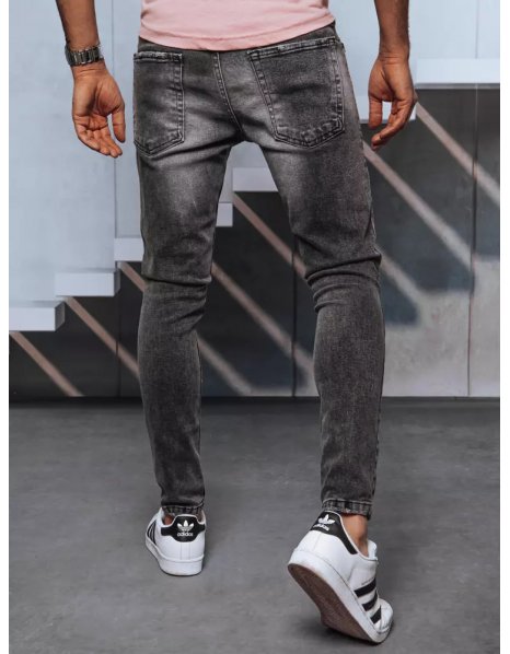 Šedé pánske džínsové nohavice