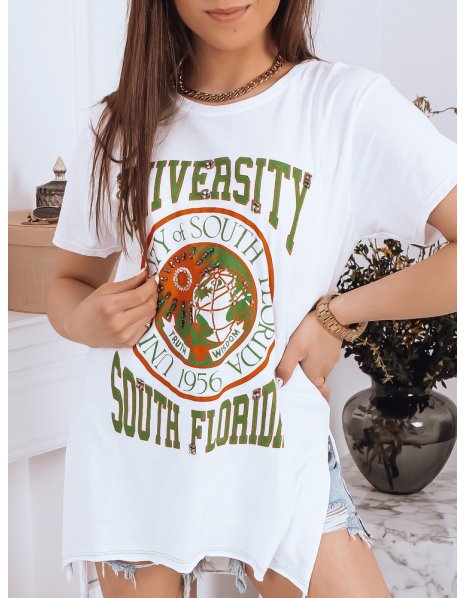 Biele dámske tričko University