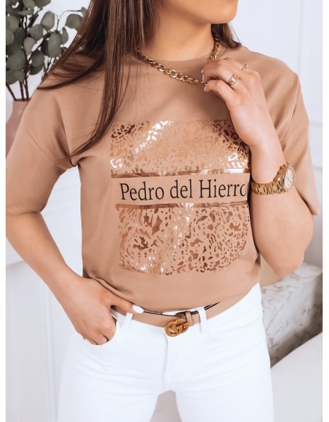 Béžové dámske tričko Hierro
