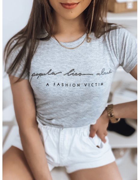 Šedé dámske tričko Victim