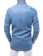 Modrá pánska džínsová košela
