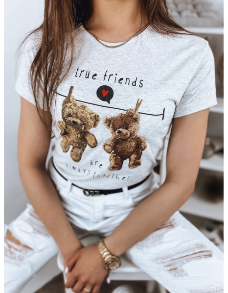 Svetlošedé dámske tričko True Friends