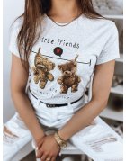 Svetlošedé dámske tričko True Friends