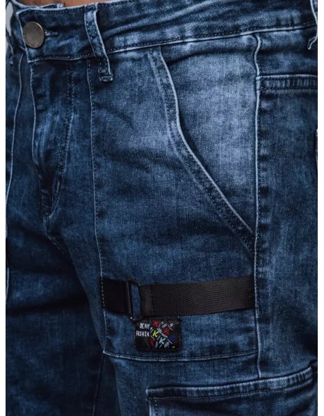 Modré pánske džínsové kapsáče