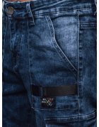 Modré pánske džínsové kapsáče