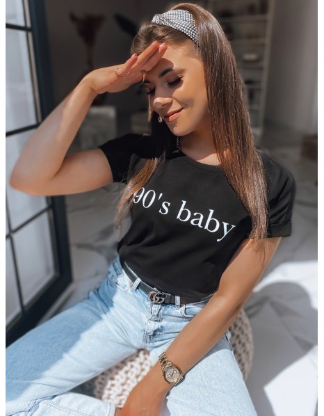 Čierne dámske tričko 90S Baby