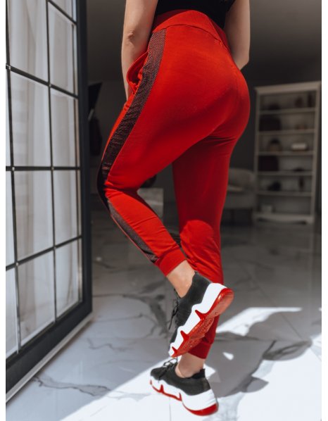 Červené dámske teplákové nohavice Lorena