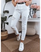 Biele dámske džínsové nohavice Olympia