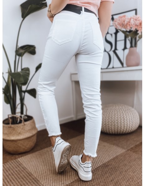 Biele dámske džínsové nohavice Olympia