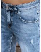 Modré pánske džínsové kraťasy