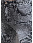 Šedé pánske džínsové kraťasy