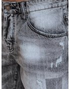 Svetlošedé pánske džínsové kraťasy