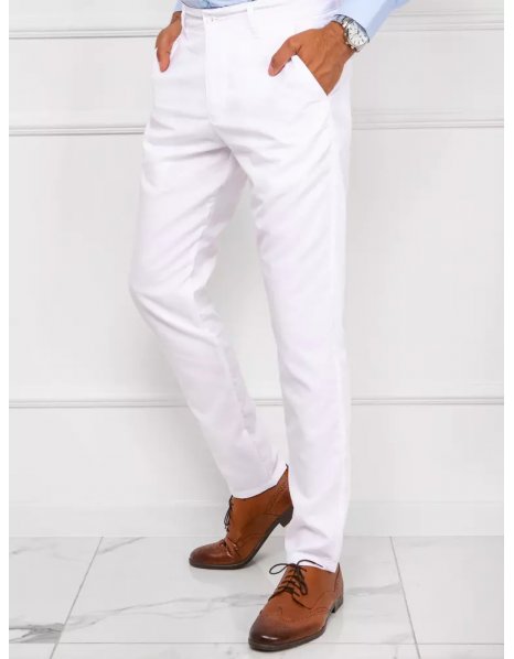 Biele pánske nohavice