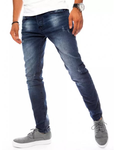 Pánske džínsové tmavomodré nohavice